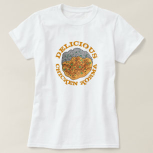 Köstliche indische Küche mit Huhn Korma T-Shirt