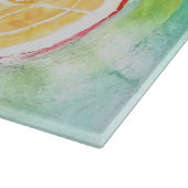 Köstliche Juicy Orange geschnitten Schneidebrett (Ecke)