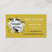 Köstliche kleine Kuchen - Visitenkarte (Rückseite)