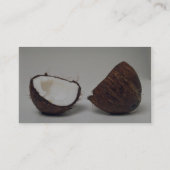 Köstliche Kokosnusshälften Visitenkarte (Rückseite)