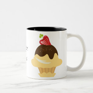 Köstliche Kuchen-Tasse Zweifarbige Tasse