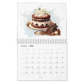 Köstliche Kuchen Watercolor Wandkalender (Jan 2026)
