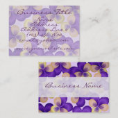 Köstliche lila Blumen-Geschäfts-Karten Visitenkarte (Vorne/Hinten)