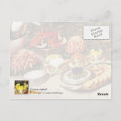 Köstliche Meeresfrüchte und Vorspeisen Postkarte (Rückseite)