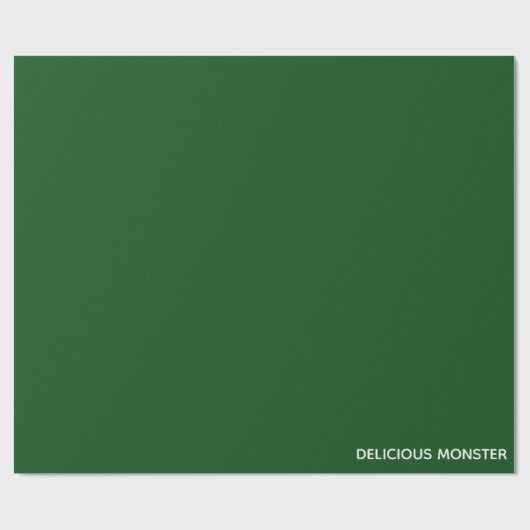 Köstliche Monster-grüne Farbe Geschenkpapier (Flach)