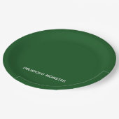 Köstliche Monster-grüne Farbe Pappteller (Schrägansicht)