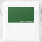 Köstliche Monster-grüne Farbe Rechteckiger Aufkleber (Tasche)
