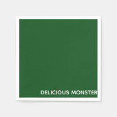 Köstliche Monster-grüne Farbe Serviette (Vorderseite)
