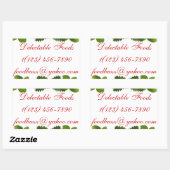 Köstliche Nahrungsmittel Rechteckiger Aufkleber (Blatt)