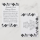 Köstliche Nahrungsmittel Visitenkarte (Vorne/Hinten)