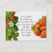 Köstliche Nahrungsmittel Visitenkarte (Rückseite)