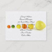 Köstliche Nahrungsmittel Visitenkarte (Rückseite)