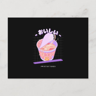 Köstliche Nudeln I Liebe Instant Ramen Postkarte
