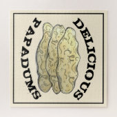 Köstliche Papadums Indian Takeaway Food Flatbrette Puzzle (Horizontal)