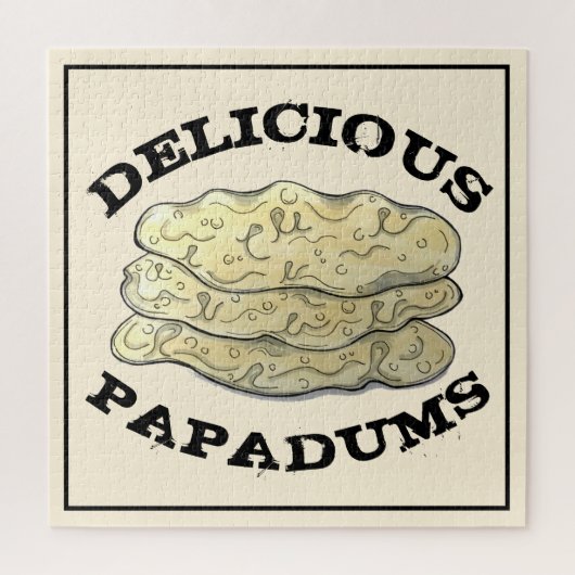 Köstliche Papadums Indian Takeaway Food Flatbrette Puzzle (Vertikal)