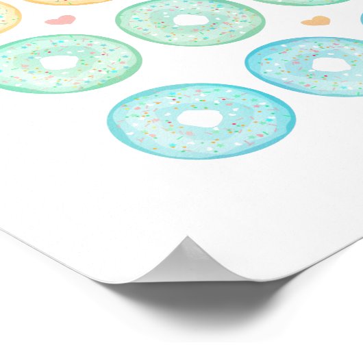 Köstliche Pastell Donuts Poster (Ecke)