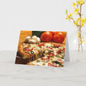 Köstliche Pizza Karte (Gelbe Blume)