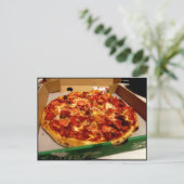 Köstliche Pizza Postkarte (Stehend Vorderseite)