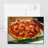 Köstliche Pizza Postkarte (Vorne/Hinten)