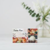 Köstliche Pizza und italienische Nahrung Visitenkarte (Stehend Vorderseite)