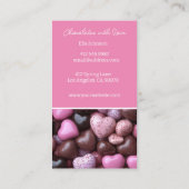 Köstliche Pralinen Visitenkarte (Rückseite)