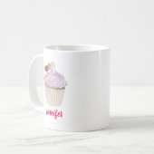 Köstliche rosa Cupcake Berry auf Top Custom Kaffeetasse (Vorderseite Links)