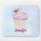 Köstliche rosa Cupcake Berry auf Top Custom Mousepad (Vorne)