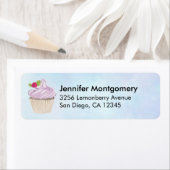 Köstliche rosa Cupcake Berry oben (Insitu)