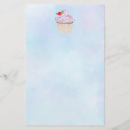 Köstliche rosa Cupcake Berry oben Briefpapier