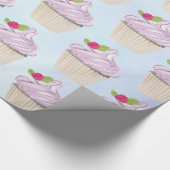 Köstliche rosa Cupcake Berry oben Geschenkpapier (Ecke)