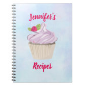 Köstliche rosa Cupcake Berry oben Notizblock (Vorderseite)