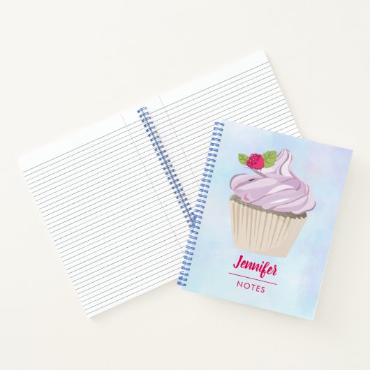 Köstliche rosa Cupcake Berry oben Notizbuch (Innenseite)