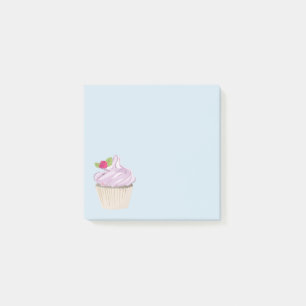 Köstliche rosa Cupcake Berry oben Post-it Klebezettel
