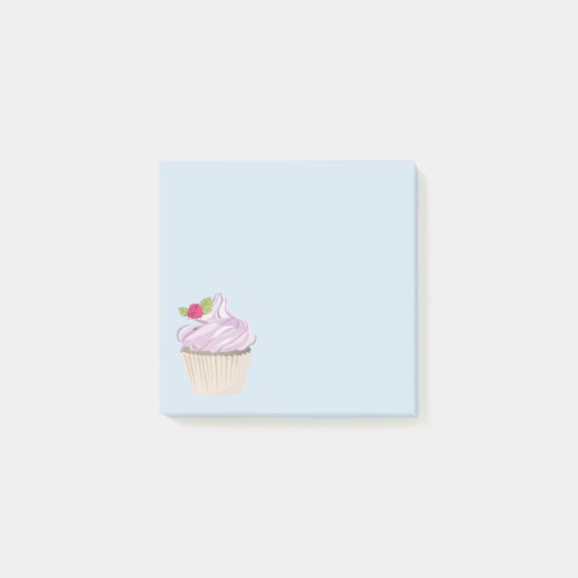 Köstliche rosa Cupcake Berry oben Post-it Klebezettel (Vorderseite)