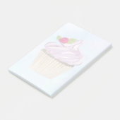 Köstliche rosa Cupcake Berry oben Post-it Klebezettel (angewinkelt)