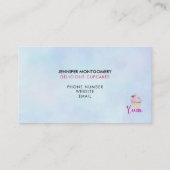 Köstliche rosa Cupcake Berry oben Visitenkarte (Rückseite)