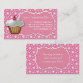 Köstliche rosa Kuchen-Visitenkarte Visitenkarte (Vorne/Hinten)