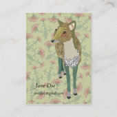 Köstliche Rotwild-BlumenVisitenkarten Visitenkarte (Rückseite)