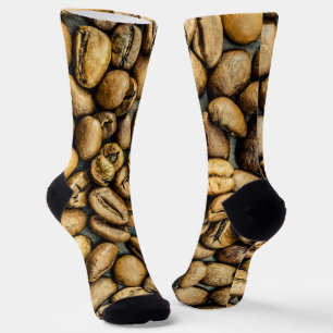 Köstliche rustikale Goldkaffee-Bohnen Socken