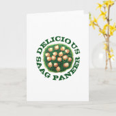 Köstliche Saag Paneer vegetarische indische Küche Karte (Gelbe Blume)