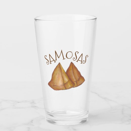 Köstliche Samosas indische Gebäck Glas (Vorderseite)