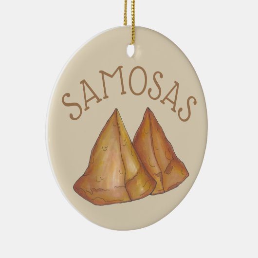 Köstliche Samosas indische Lebensmittel Sambusas K Keramik Ornament (Rechts)