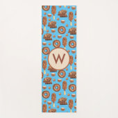 Köstliche Schokolade Eiscreme Donuts Monogramm Yogamatte (Vorderseite)