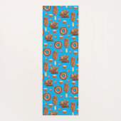 Köstliche Schokolade Eiscreme Donuts Monogramm Yogamatte (Rückseite)