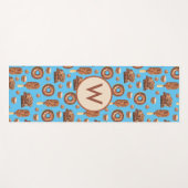 Köstliche Schokolade Eiscreme Donuts Monogramm Yogamatte (Vorderseite (Horizontal))