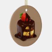 Köstliche Schokolade Ice Cream Cake Keramik Ornament (Rechts)