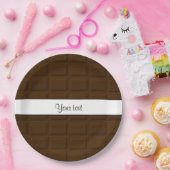 Köstliche Schokoladen-Quadrate Pappteller (Party)