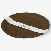 Köstliche Schokoladen-Quadrate Pappteller (Schrägansicht)