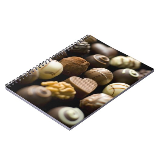 Köstliche Schokoladenpralinen Notizblock (Linke Seite)