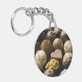 Köstliche Schokoladenpralinen Schlüsselanhänger (Vorderseite links)
